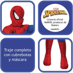 Rubies - Costume Spiderman Classico, Bambini, Rosso/Blu, Taglia L (8-10 anni) - 702072-L