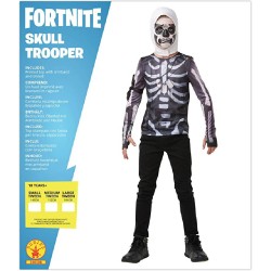 Rubies - Kit costume ufficiale di Milite Teschio (Skull Trooper) di Fortnite, skin di gioco - IT300208-11/12