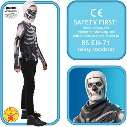 Rubies - Kit costume ufficiale di Milite Teschio (Skull Trooper) di Fortnite, skin di gioco - IT300208-11/12