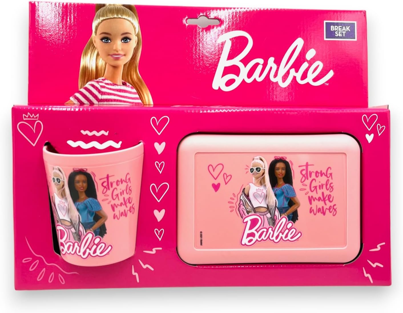 Barbie Break Set - Portamerenda - Tazza - Set Per Bambini