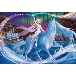 Clementoni - 27548 - Glowing Lights Collection - Disney Frozen 2, Fluorescente 104 pezzi - Puzzle Cartoni Animati