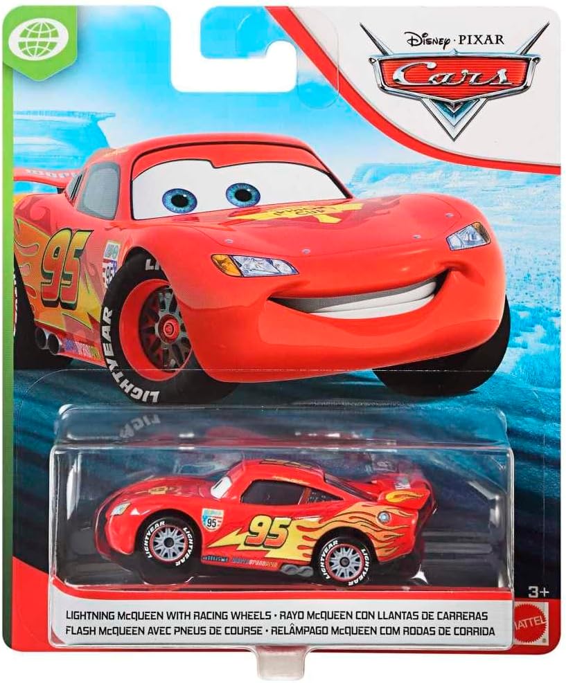 Cars 3 Lightning McQueen con Ruote da Corsa Macchina Giocattolo in