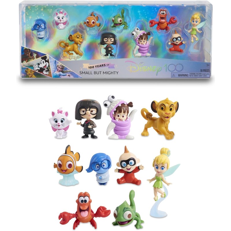 Disney 100 - Confezione Small But Mighty, giocattolo da collezione con  personaggi Disney, include 8 figure diverse
