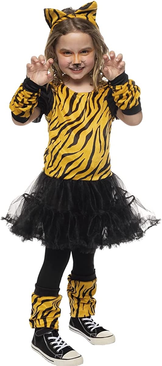 Ragazze Costumi Animali Giraffa Tigre Principessa Vestito con Fasci