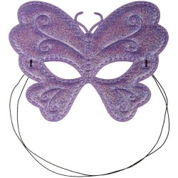 Carnival Toys - Maschera Farfalla Bimba in Tessuto Metallizzato, colori assortiti, in busta, 01791