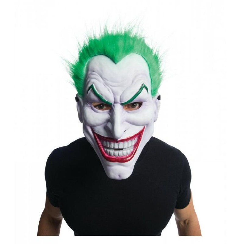 Carnival Toys - Maschera Joker in Plastica con Capelli, 00226