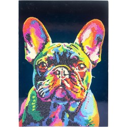 Nice Group - Diamantiny Level Up - Bulldog Francese Dipingi coi Numeri, Multicolore, 21 x 29,7 x 0,3 cm - NICE96023