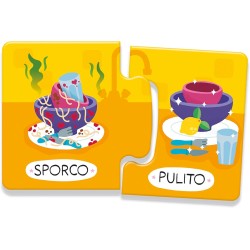 Clementoni - Sapientino Flashcards, I Contrari, Gioco Didattico Educativo con Tessere Illustrate da Accoppiare, per Bambini 2 An