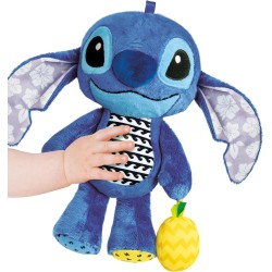 Clementoni - Disney Baby First Activities Stitch-Peluche, Gioco Prima Infanzia, Giocattolo Prime attivitÃ , Pupazzo Neonato, Lav