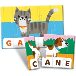 Clementoni - Sapientino Flashcards, Lettere E Parole, Gioco Educativo per Bambini 4 Anni con Tessere Illustrate, Made In Italy, 