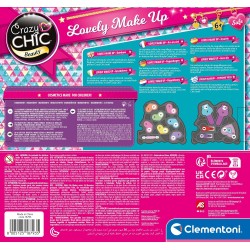 Clementoni - Crazy Chic-Lovely Make Up: Rainbow-Trousse, Trucchi Sicuri E Anallergici, Set Cosmetici Bambine 6 Anni, Smalti, Ros