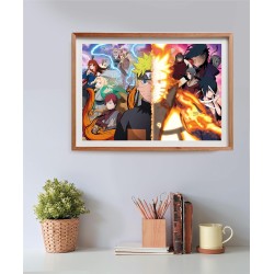 Clementoni - Naruto Shippuden Cube Shippuden-500 Pezzi, Orizzontale, Divertimento per Adulti, Puzzle Manga, Anime, 35516