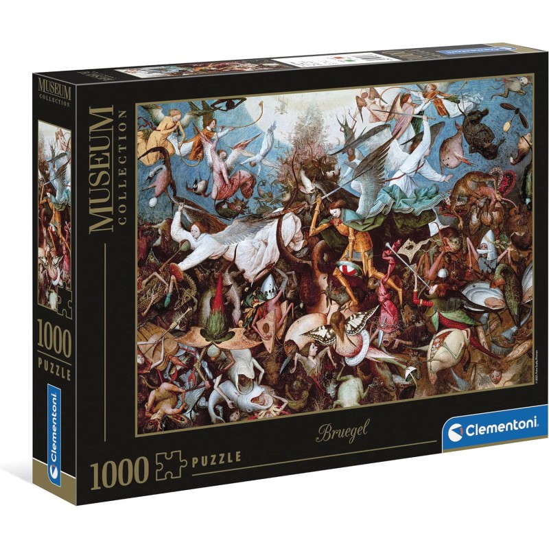 Clementoni - 39662 - Museum Collection - Bruegel, The Fall of The Rebel Angels, Puzzle adulti 1000 pezzi, arte, puzzle quadri fa