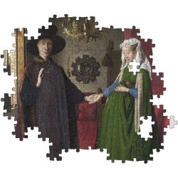 Clementoni - 39663 - Museum Collection - Van Eyck, The Arnolfini Portrait, Puzzle adulti 1000 pezzi, arte, puzzle quadri famosi,