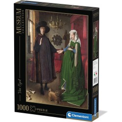 Clementoni - 39663 - Museum Collection - Van Eyck, The Arnolfini Portrait, Puzzle adulti 1000 pezzi, arte, puzzle quadri famosi,