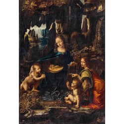 Clementoni - Museum Collection-Leonardo, Virgin of The Rocks-1000 Pezzi Adulti, Arte, Puzzle Quadri, Dipinti Famosi, 39767