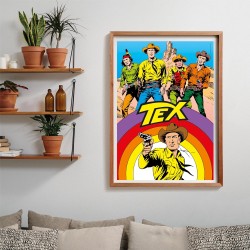 Clementoni - Tex Puzzle-Tex-1000 Pezzi, Puzzle Fumetti, Illustrazioni D Autore, Verticale, Divertimento per Adulti, 39841