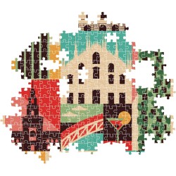 Clementoni - Style in The City Milano-1000 Pezzi, Puzzle CittÃ , Illustrazioni D Autore, Verticale, Divertimento per Adulti, 398