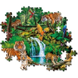 Clementoni - Supercolor The Jungle Retreat-300 Pezzi Bambini 9 Anni, Puzzle Illustrazione, Animali, 21721