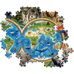 Clementoni - Supercolor The Wonderful World-300 Pezzi Bambini 9 Anni, Puzzle Illustrazione, Animali, 21723