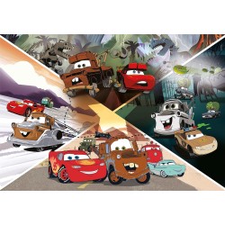 Clementoni - Supercolor Disney Pixar Cars on the Road-104 Pezzi Bambini 4 Anni, Puzzle Cartoni Animati, 23774