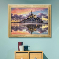 Clementoni - Le Magnifique Mont Saint-Michel Puzzle, 1000 Pezzi, Multicolore, 39367