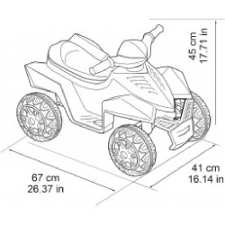 Famosa - Feber - Moto elettrica POLIZIA Quad 6V Azzurro FEN42000