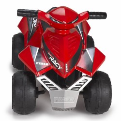 FEBER- Quad Racy Veicolo, 6 V, Colore Rosso, 800011252