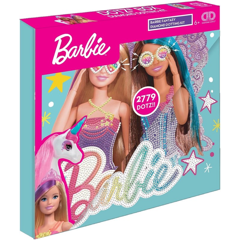 A di Arte - DIAMOND DOTZ DBX.093 - Set di pittura con diamanti 5D originale DOTZ Box Barbie Fantasy, set creativo con pietre a m