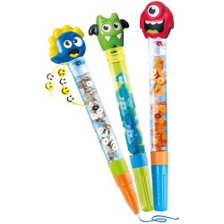 Clementoni - Idea-Create Your Penso: Monster-Gioco Creativo per Realizzare Colorate, Laboratorio, Penne Personalizzabili per Bam