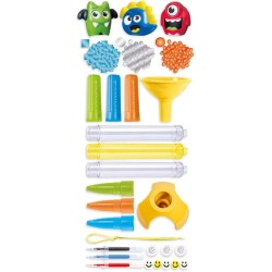 Clementoni - Idea-Create Your Penso: Monster-Gioco Creativo per Realizzare Colorate, Laboratorio, Penne Personalizzabili per Bam