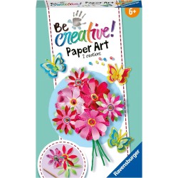 Ravensburger - BeCreative Paper Art Flowers &amp; Butterflies, Fai da Te per Bambini dai 6 Anni