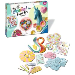 Ravensburger - Be Creative: Paper Art Unicornper bricolage e fai-da-te, lavori creativi &amp; quilling per lavoretti manuali con