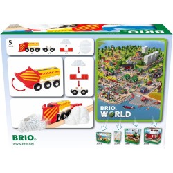 BRIO World - Treno Spazzaneve, Treni, Vagoni, Veicoli, 4 Pezzi, EtÃ  Raccomandata 3+, 33606