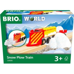 BRIO World - Treno Spazzaneve, Treni, Vagoni, Veicoli, 4 Pezzi, EtÃ  Raccomandata 3+, 33606