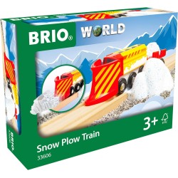 BRIO World - Treno Spazzaneve, Treni, Vagoni, Veicoli, 4 Pezzi, EtÃ  Raccomandata 3+, 33606