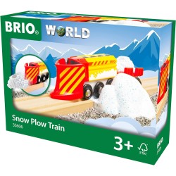 BRIO World - Treno Spazzaneve, Treni, Vagoni, Veicoli, 4 Pezzi, EtÃ  Raccomandata 3+, 33606