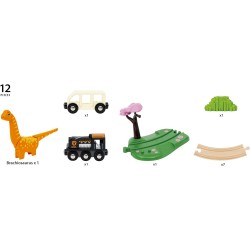 BRIO World - Set Circolare a tema Dinosauri, 36098