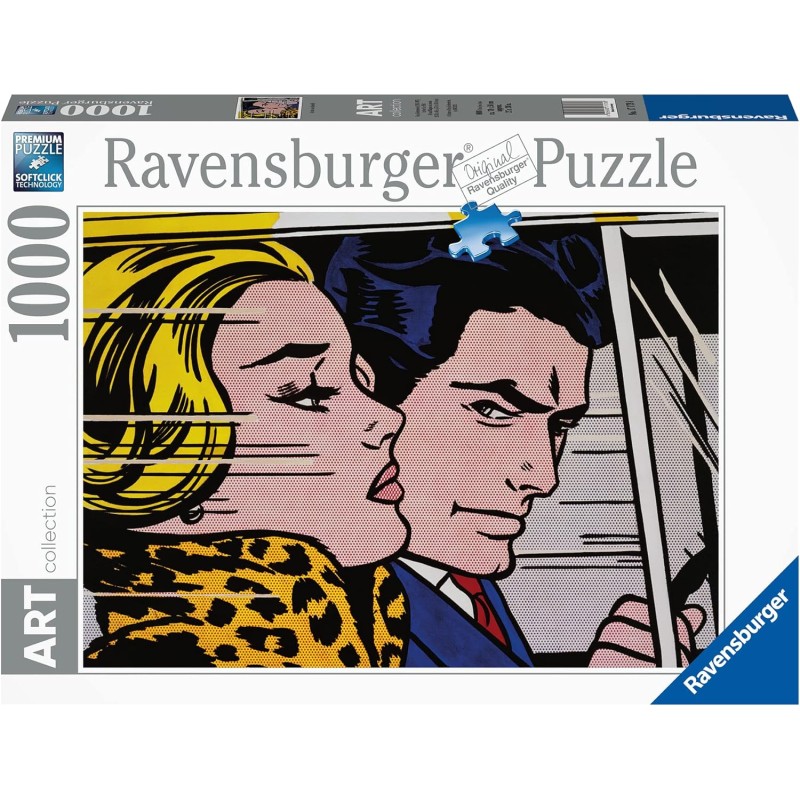 Ravensburger - Puzzle Lichtenstein In the Car 70x50 cm - Puzzle 1000 pezzi - Puzzle Quadri Famosi da Esporre - Puzzle Arte Educa