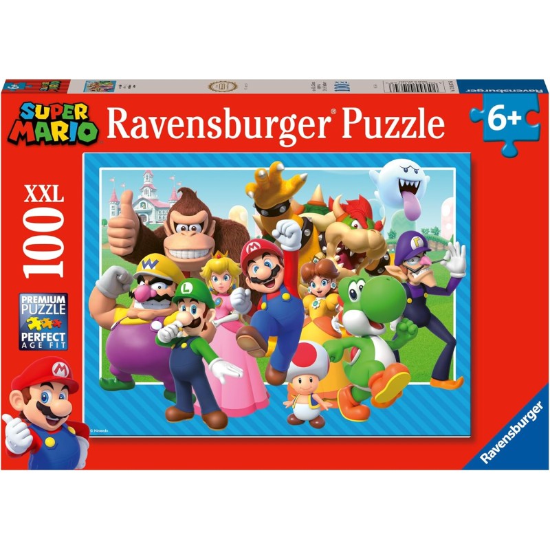 Ravensburger - Super Mario Puzzle, 100 pezzi XXL, 01074