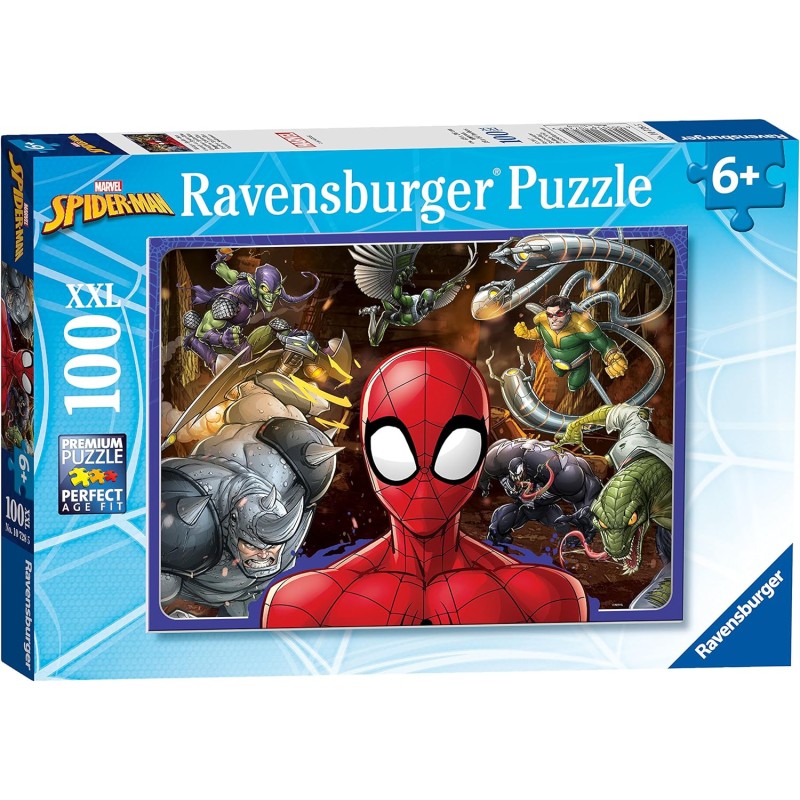 Ravensburger - Marvel Spiderman Puzzle da 100 pezzi XXL per bambini dai 6 anni in su