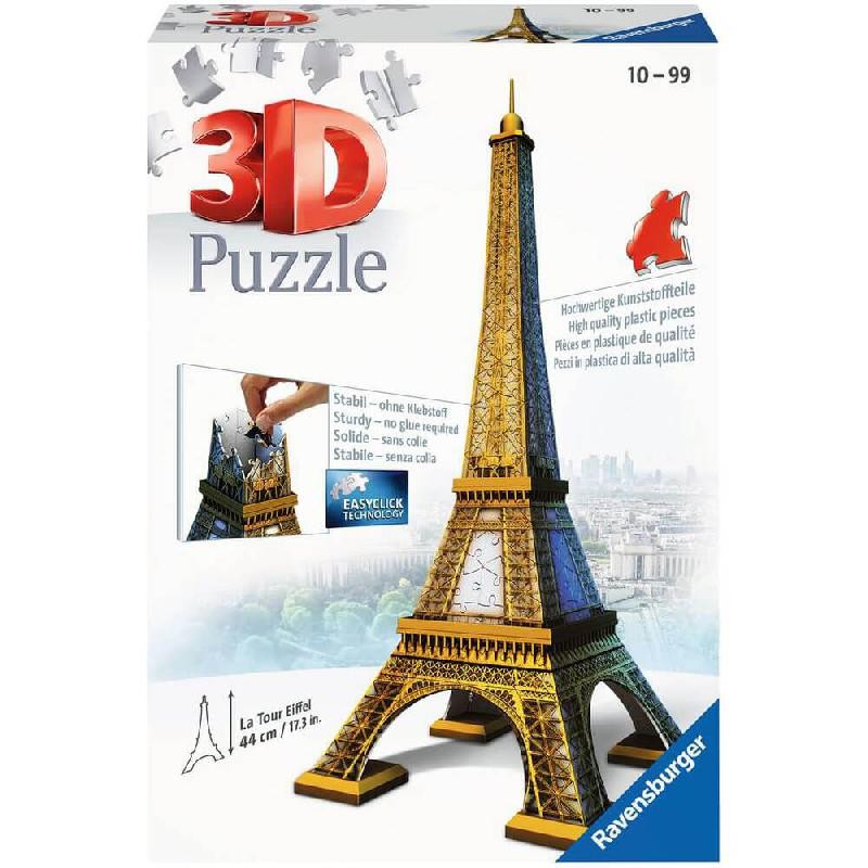 Ravensburger - 3D Puzzle Mini Tour Eiffel, 54 Pezzi, 8 Anni