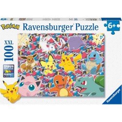 Ravensburger - Puzzle XXL PokÃ©mon, Idea Regalo per Bambini 6+ Anni, Gioco Educativo e Stimolante, 100 pezzi