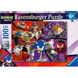 Ravensburger - Puzzle XXL Netflix Sonic Prime, Idea Regalo per Bambini 6+ Anni, Gioco Educativo e Stimolante, 100 pezzi