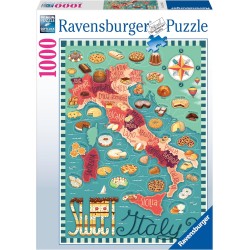 Ravensburger - Puzzle Tour del dolce in Italia, 1000 Pezzi, Idea regalo, per Lei o Lui, Puzzle Adulti