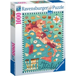 Ravensburger - Puzzle Tour del dolce in Italia, 1000 Pezzi, Idea regalo, per Lei o Lui, Puzzle Adulti