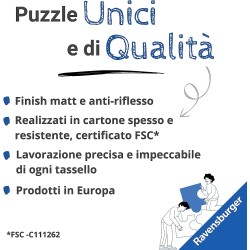 Ravensburger - Puzzle Tour del dolce in Italia, 1000 Pezzi, Idea regalo, per Lei o Lui, Puzzle Adulti