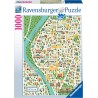 Ravensburger - Puzzle Mappa di Siviglia, 1000 Pezzi, Idea regalo, per Lei o Lui, Puzzle Adulti