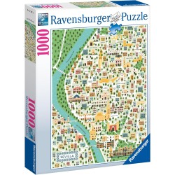 Ravensburger - Puzzle Mappa di Siviglia, 1000 Pezzi, Idea regalo, per Lei o Lui, Puzzle Adulti