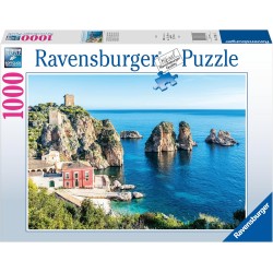 Ravensburger - Puzzle Faraglioni di Scopello, Sicilia, 1000 Pezzi, Idea regalo, per Lei o Lui, Puzzle Adulti